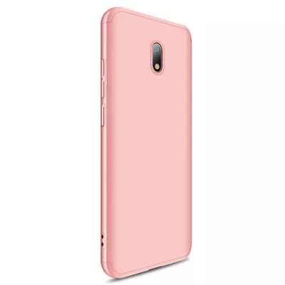 Microsonic Xiaomi Redmi 8A Kılıf Double Dip 360 Protective Rose Gold