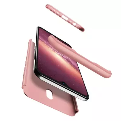 Microsonic Xiaomi Redmi 8A Kılıf Double Dip 360 Protective Rose Gold