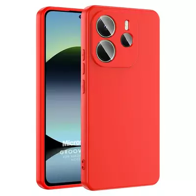 Microsonic Xiaomi Redmi Note 14 4G Kılıf Groovy Soft Kırmızı