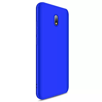 Microsonic Xiaomi Redmi 8A Kılıf Double Dip 360 Protective Mavi