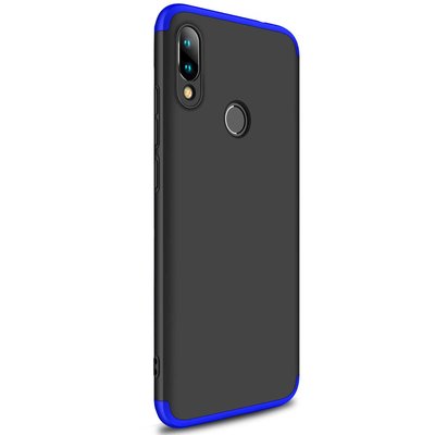 Microsonic Xiaomi Redmi Note 7 Pro Kılıf Double Dip 360 Protective AYS Siyah Mavi