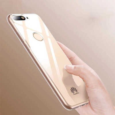 Microsonic Huawei Y7 2018 Kılıf Transparent Soft Beyaz