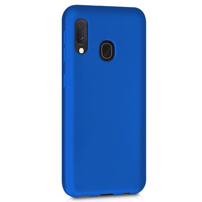 Microsonic Samsung Galaxy M20 Kılıf Matte Silicone Mavi