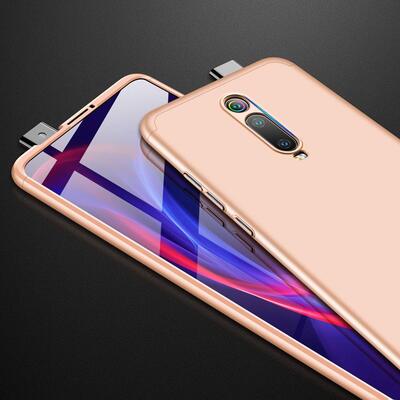 Microsonic Xiaomi Redmi K20 Kılıf Double Dip 360 Protective AYS Gold