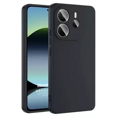 Microsonic Xiaomi Redmi Note 14 5G Kılıf Groovy Soft Siyah