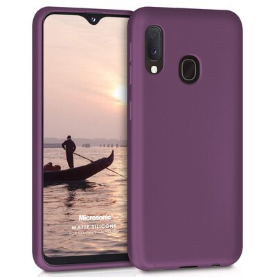 Microsonic Samsung Galaxy M20 Kılıf Matte Silicone Mor