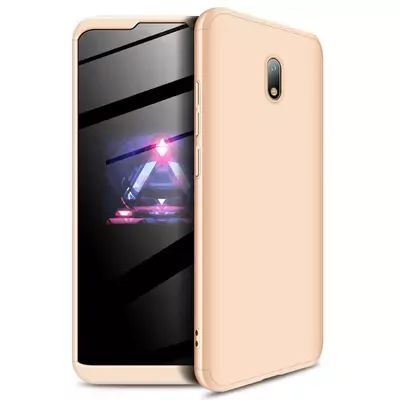 Microsonic Xiaomi Redmi 8A Kılıf Double Dip 360 Protective Gold