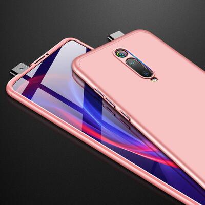 Microsonic Xiaomi Redmi K20 Kılıf Double Dip 360 Protective AYS Rose Gold