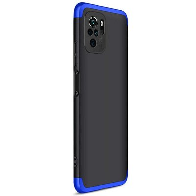 Microsonic  Xiaomi Redmi Note 10S Kılıf Double Dip 360 Protective AYS Siyah Mavi