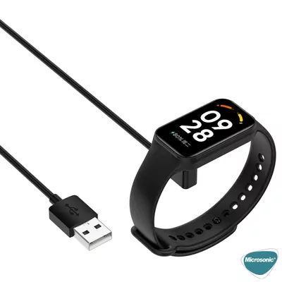 Microsonic Xiaomi Mi Band 8 Manyetik USB Şarj Kablosu Siyah