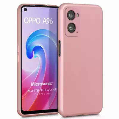 Microsonic Oppo A36 Kılıf Matte Silicone Rose Gold