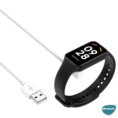 Microsonic Xiaomi Mi Band 8 Manyetik USB Şarj Kablosu Beyaz