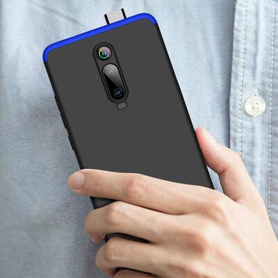 Microsonic Xiaomi Redmi K20 Kılıf Double Dip 360 Protective AYS Siyah - Mavi