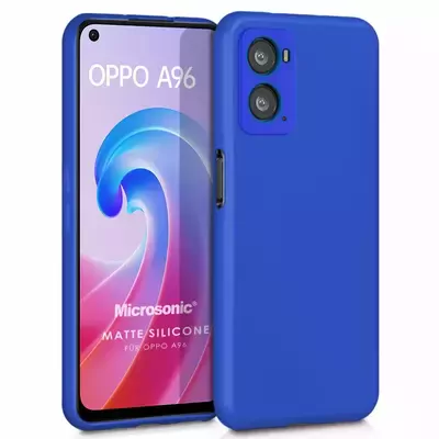 Microsonic Oppo A36 Kılıf Matte Silicone Mavi