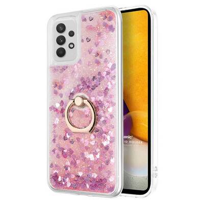 Microsonic Samsung Galaxy A52s Kılıf Glitter Liquid Holder Pembe