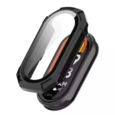 Microsonic Xiaomi Mi Band 8 Kılıf Darbeye Dayanıklı Matte Premium Slim WatchBand Siyah