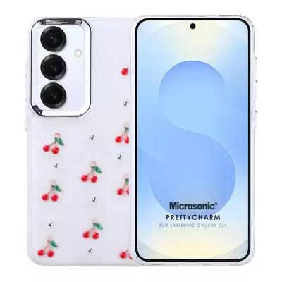 Microsonic Samsung Galaxy S24 Kılıf PrettyCharm Cherry