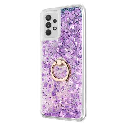 Microsonic Samsung Galaxy A52s Kılıf Glitter Liquid Holder Mor