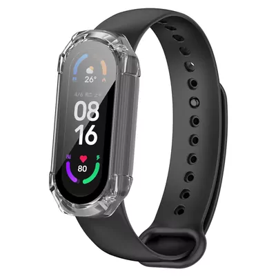 Microsonic Xiaomi Mi Band 8 Kılıf Darbeye Dayanıklı Clear Premium Slim WatchBand Şeffaf