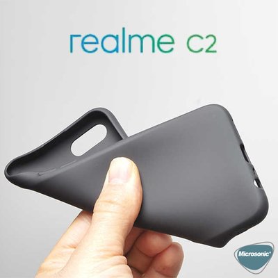 Microsonic Realme C2 Kılıf Matte Silicone Gold