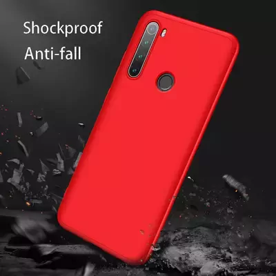 Microsonic Xiaomi Redmi Note 8 Kılıf Double Dip 360 Protective Kırmızı