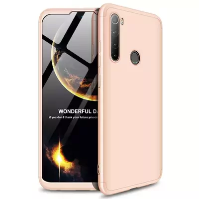 Microsonic Xiaomi Redmi Note 8 Kılıf Double Dip 360 Protective Gold