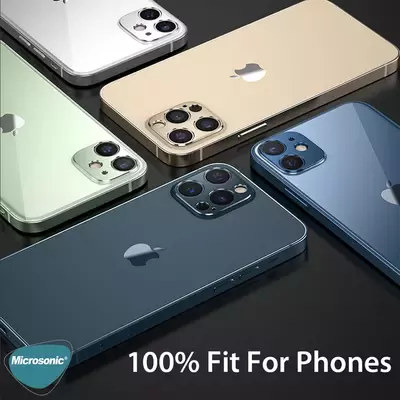 Microsonic Apple iPhone 12 Mini Kamera Lens Koruma Camı V2 Yeşil