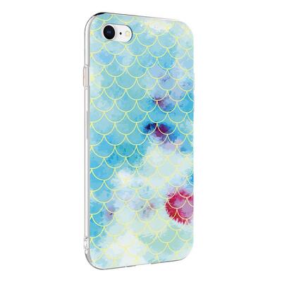 Microsonic Apple iPhone SE 2022 Natural Feel Desenli Kılıf Fish Scale