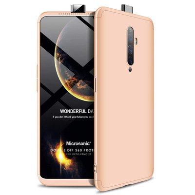 Microsonic Oppo Reno 2Z Kılıf Double Dip 360 Protective AYS Gold