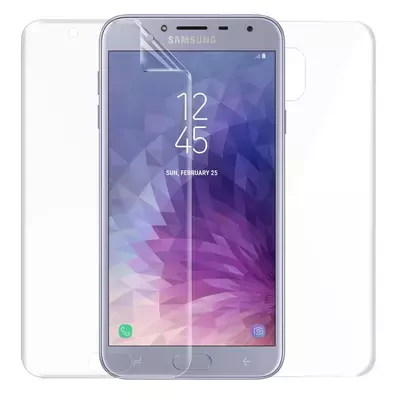 Microsonic Samsung Galaxy J4 Ön + Arka Kavisler Dahil Tam Ekran Kaplayıcı Film