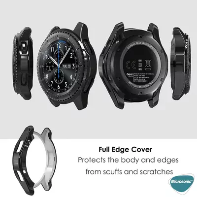 Microsonic Samsung Galaxy Watch 6 Classic 47mm Kılıf Matte Premium Slim WatchBand Siyah