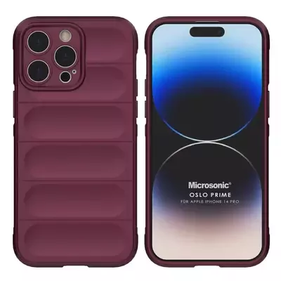 Microsonic Apple iPhone 14 Pro Kılıf Oslo Prime Bordo