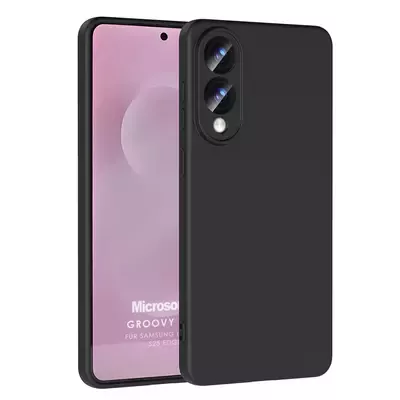 Microsonic Samsung Galaxy S25 Edge Kılıf Groovy Soft Siyah