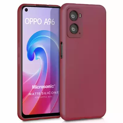 Microsonic Oppo A76 Kılıf Matte Silicone Mor