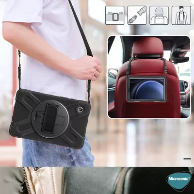 Microsonic Samsung Galaxy Tab S10 Lite Kılıf Heavy Defender Siyah
