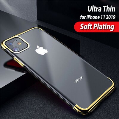 Microsonic Apple iPhone 11 Kılıf Skyfall Transparent Clear Gold