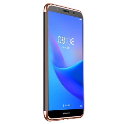 Microsonic Huawei Y5 2018 Kılıf Skyfall Transparent Clear Rose Gold