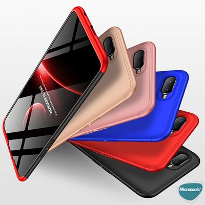 Microsonic Oppo A12 Kılıf Double Dip 360 Protective AYS Siyah