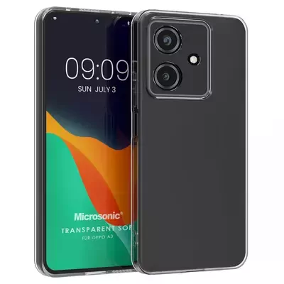 Microsonic Oppo A3 Kılıf Transparent Soft Şeffaf