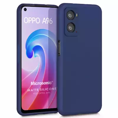 Microsonic Oppo A76 Kılıf Matte Silicone Lacivert