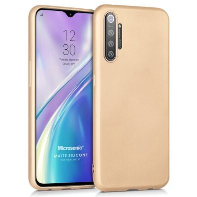 Microsonic Realme XT Kılıf Matte Silicone Gold