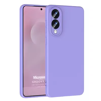 Microsonic Samsung Galaxy S25 Edge Kılıf Groovy Soft Lila