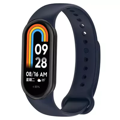 Microsonic Xiaomi Mi Band 8 Silikon Kordon Lacivert