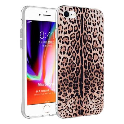 Microsonic Apple iPhone SE 2020 Natural Feel Desenli Kılıf Leopard