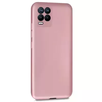 Microsonic Matte Silicone Realme 8 Pro Kılıf Rose Gold