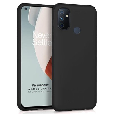 Microsonic OnePlus Nord N100 Kılıf Matte Silicone Siyah