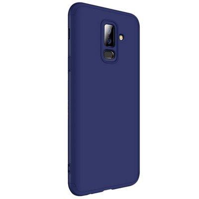 Microsonic Samsung Galaxy A6 Plus 2018 Kılıf Double Dip 360 Protective AYS Lacivert