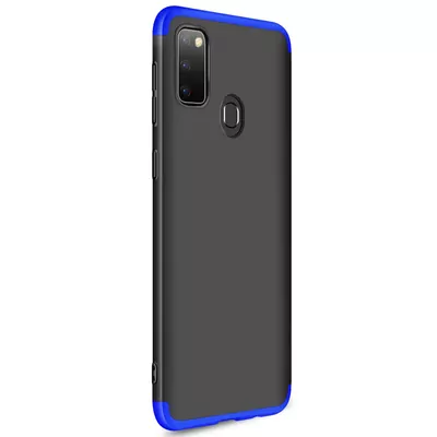 Microsonic Samsung Galaxy M30s Kılıf Double Dip 360 Protective Siyah Mavi