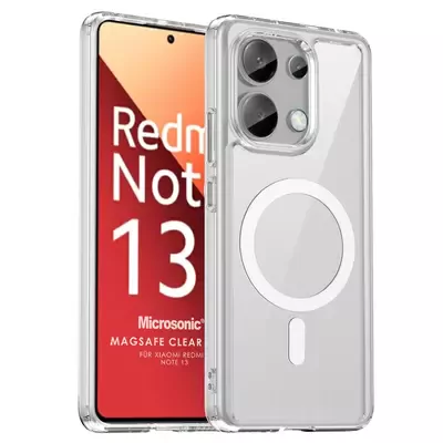 Microsonic Xiaomi Redmi Note 13 4G Kılıf MagSafe Clear Sararmaz Şeffaf