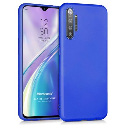 Microsonic Realme XT Kılıf Matte Silicone Mavi